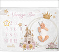 OLIVE OLIVIA Personalized Monthly Baby Milestone Blanket, Baby Months Blanket, Perfect Custom Newborn Gifts,50"x60"