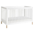 Babyletto Gelato 4-in-1 Convertible Crib with Toddler Bed Conversion in White and Washed Natural, Greenguard Gold Certified