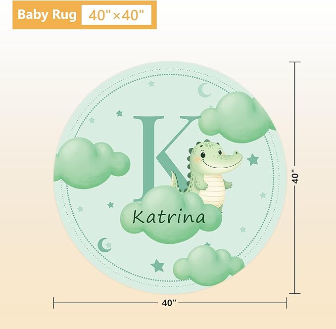 Custom Baby Bedding Set, 5 Pcs Personalized Baby Crib Sets with Name, Toddler Bedding Set for Baby Girls Boys, Green Crocodile Double Layer Nursery Bedding Set, Customized Gifts for Infants