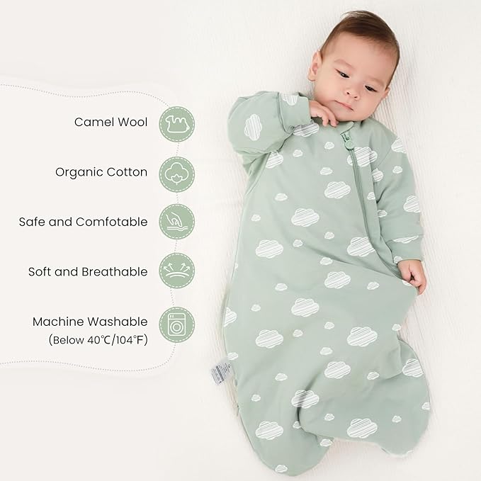Unisex Sleeping Bag for Babies and Toddlers 1.0 Tog Sleep Sack 18-36 Months, Baby Sleep Sack, Newborn Sleep Sack, Wearable Blanket Baby, One Piece Long Sleeves, Gifts for Toddlers