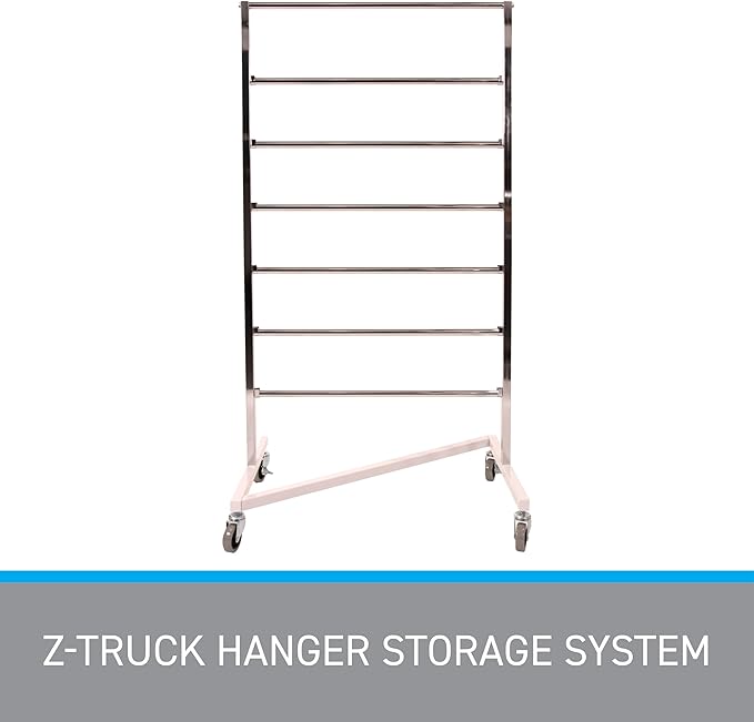 SSWBasics Z-Truck Clothing Hanger Storage System - Efficiently Organize Dress Hangers, Skirt, and Pant Hangers - 30" W x 22" D x 60½"H - Ideal for Retail, Resale, and Thrift Stores