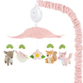 Woodland Crib Mobile for Girls – Cute Animals Baby Mobile for Crib with Upgraded 3-Mode Music Box, Pink Nursery Mobiles, Fits Standard Cribs, Forest Nursery Decor