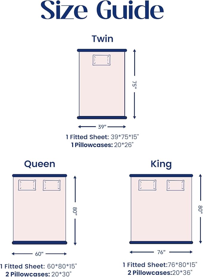 Dream Valley® Queen Sheet Set, Cooling Fitted Sheet with 2 Pillowcase-3 PCS with No Flat Sheet,Q-Max > 0.4 Aerocool, Cooling for Night Sweats, Hot Sleepers,deep Pocket up to 15",Pink Blush