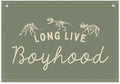 Long Live Boyhood Boys Room Decor - Linen Nursery Banner for Toddler Room Decoration, Farmhouse Kids Wall Hanging, Canvas Banner Flag for Baby Shower, Birthday Gift - A10