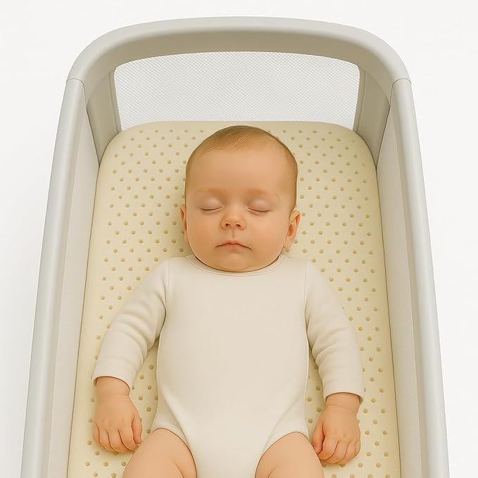 ORGANIC TEXTILES Organic Baby Mattress Topper with Tencel Cover - GOLS/GOTS Certified - Breathable, Hypoallergenic, 2" Mini Sleeper (31"x18")