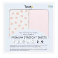 TotAha Premium Stretchy Crib Sheets (2-Pack)-Hypoallergenic, Silky Comfort, Buttery Soft, Calming Effect, All-Season Jersey-Knit Sheets, 9'' Extra Deep Pocket