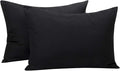 NTBAY Zippered Toddler Pillowcases Set of 2, 100% Brushed Microfiber 13x18 Pillowcases, Super Soft and Cozy Travel Kids Nursery Pillow Cases, 13x18 Inches, Black