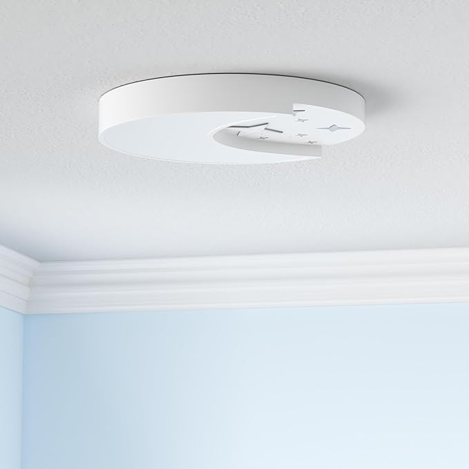 Flush Mount Ceiling Light, 30W Large Modern LED Ceiling Lights, 3000K/4500K/6500K Selectable, Moon and Star Ceiling Light Fixture for Bedroom Kitchen Dining Room(15.75 Inch)