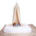 Yosoo Baby Bedding Round Dome Bed Canopy Kids Play Tent Hanging Mosquito Net Curtain for Baby Kids Reading Playing Sleeping Room Decoration, Khaki