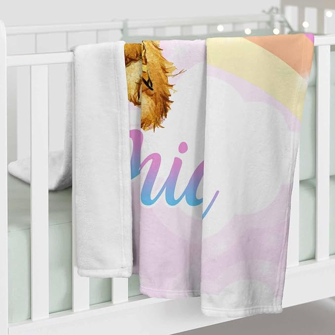 Ship Next Day, Personalized Baby Blanket for Girls Boys on Christmas Birthday, Cute Pink Bear Blankets- Printed in USA, Custom Toddlers Blanket with Name for Baby Shower Kids Teens Toddlers Newborn