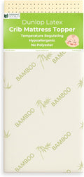 Organic Baby Mattress Topper with Rayon Derived Bamboo Cover - GOLS/GOTS Certified - Breathable, Hypoallergenic, Non-Toxic, USA Made - 2" Standard (52"x28")