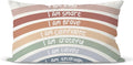 QIYUHOY Classroom Reading Corner Rainbow Decor Throw Pillow Covers, Book Center Calming Corner Home Bedroom Playroom Decor Pillow Case,12x20 Inch Pillowcase(red)