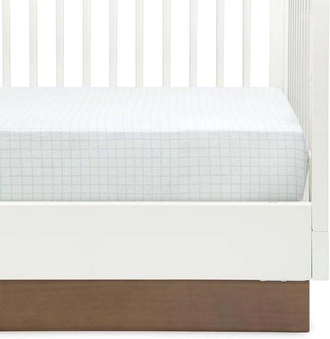 Delta Children Fitted Crib Sheets for Girls and Boys - 100% Organic Cotton Crib Sheet for Standard Crib and Toddler Mattresses - 28x52 Inch- GOTS Certified (Pack of 2), Sea Life