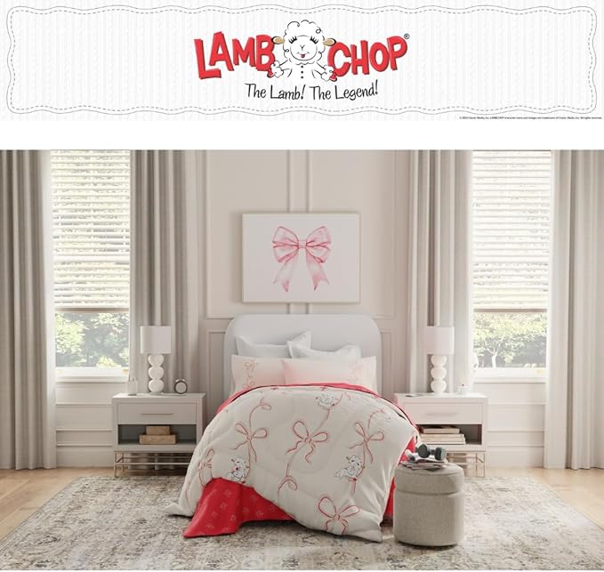 Lamb Chop Retro Classic 7 Piece Full Bedding Set - Super Soft Cozy Reversible Comforter and Sheet Set with Sham, (Officially Licensed Product) by Franco