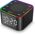 White Noise Sound Machine, Alarm Clock with Sound Machine for Sleeping, White Noise Machine with Digital Clock for Bedrooms, RGB Night Light, 30 Soothing Sounds for Baby Kids Adults