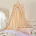 Bed Canopy for Kids, Girls Bed Curtain Bed Room Decor Hanging House Castle Reading Nook Dreamy Canopy(Light Yellow)