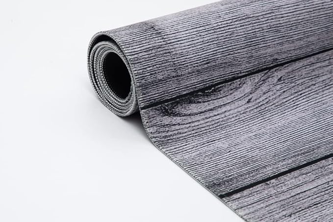 Kate Photography Floor Mats Grey Wood Mat Rubber Floor Mats for Newborn Photography Props Rubber Wooden Wall Backdrop for Photo Studio 8x5ft