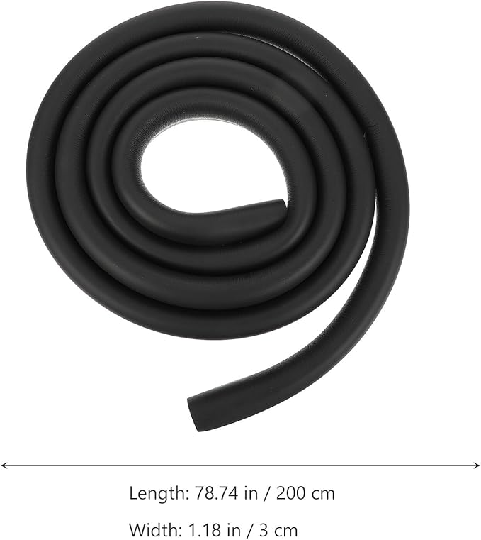YARNOW 3pcs Black U-Shaped Corner Protector Bumper Strips for Furniture Edge Safety Guards Table and Desk Proofing Padding for Nursery Kitchen Preschool Glass Tables and Bedroom Use