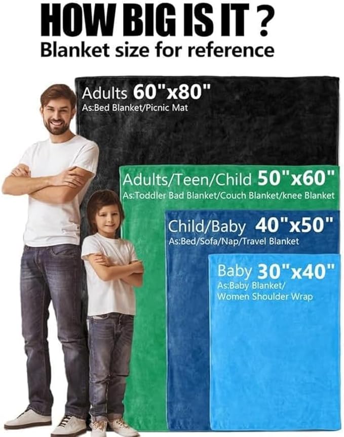 Dr.TOUGH Personalized Blankets with Name Customized Baby Blankets for Girls Boys Adults Monogrammed Blankets and Throws Christmas Birthday Mothers Fathers Valentines Day Gift (Blue-Green,50''×60'')