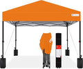 Best Choice Products 12x12ft 1-Person Setup Pop Up Canopy Tent Instant Portable Shelter w/ 1-Button Push, Case, 4 Weight Bags - Orange