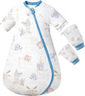 Baby Sleep Sack with Removable Sleeves, Breathable Wearable Blanket for Newborn & Toddler 6-36 Months, Cute Print