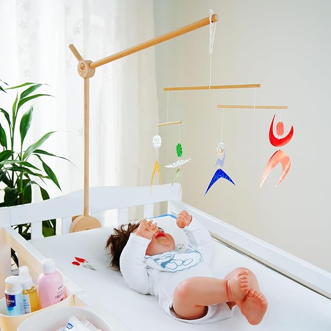Color Dancers Hanging Mobile,Montessori Mobile, Infant Toy, Baby Mobile, Visual Tracking, Newborn Toy