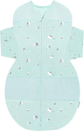Happiest Baby SNOO Sleep Sack - 100% Organic Cotton Baby Swaddle Blanket - Doctor Designed Promotes Healthy Hip Development (Teal Planets, X-Large)