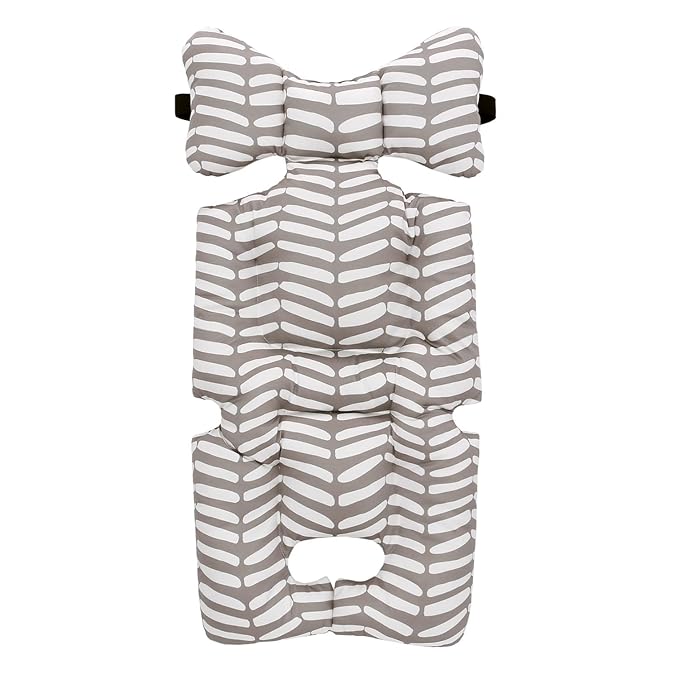 Baby Stroller Seat Liner Toddler Seat Stroller Cushion Pad Soft and Breathable 3D Air Mesh Cooling Pram Pushchair Seat Liners Universal for Infant （Gray White Geometry）