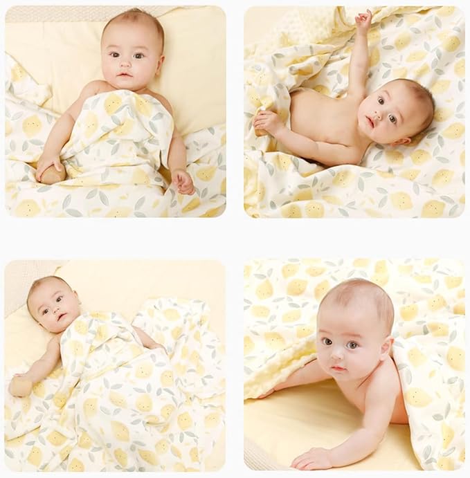 iEvolve Baby Nursery Bed Blankets Ultra Soft Double Layer Mini Blanket Minky Blanket Receiving Blankets Shower Gifts(Flower,45 * 60in)