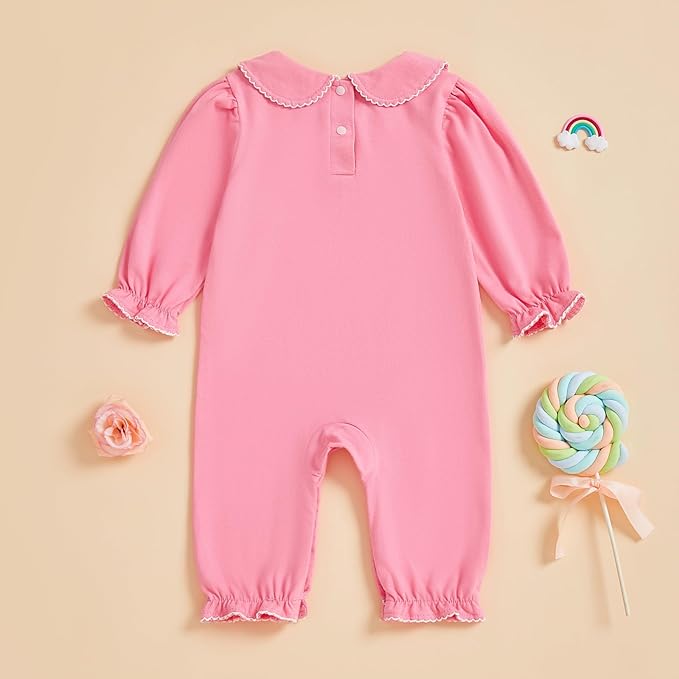 Merqwadd Baby Coming Home Outfit Boy Girl Cotton Long Sleeve Romper Jumpsuit Plain One-Piece Clothes