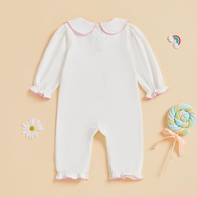 Merqwadd Baby Coming Home Outfit Boy Girl Cotton Long Sleeve Romper Jumpsuit Plain One-Piece Clothes