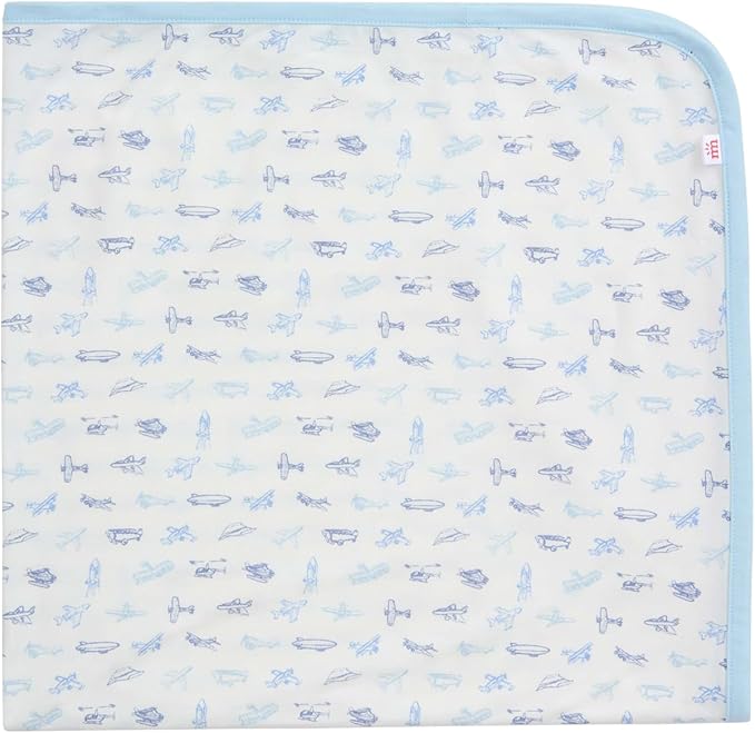 Magnetic Me Modal Soothing Swaddle Blanket | Silky Soft Modal Fabric | Airplanes | One Size
