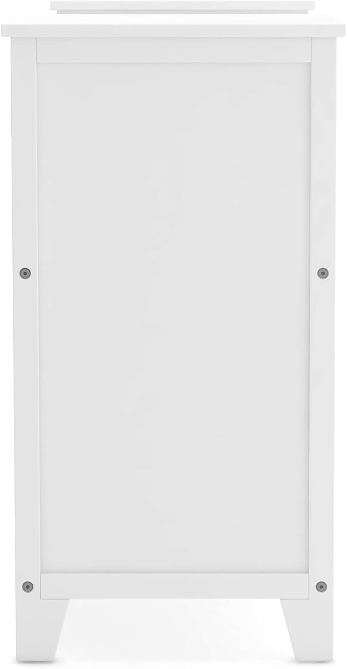 Martha Stewart Kids' Reading Nook - Linen White: Wooden Storage Bench Bookshelf Organizer with Seat Cushion, and Fabric Bins for Toys, Books, Art - Bedroom or Playroom Cubby
