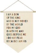 Boy Nursery Decor, I am a Son of the King Boy Nursery Banner, Boho Christian Religious Bible Verse Wall Hanging Pennant Flag for Boys Bedroom Playroom，Inspirational Wall Decor