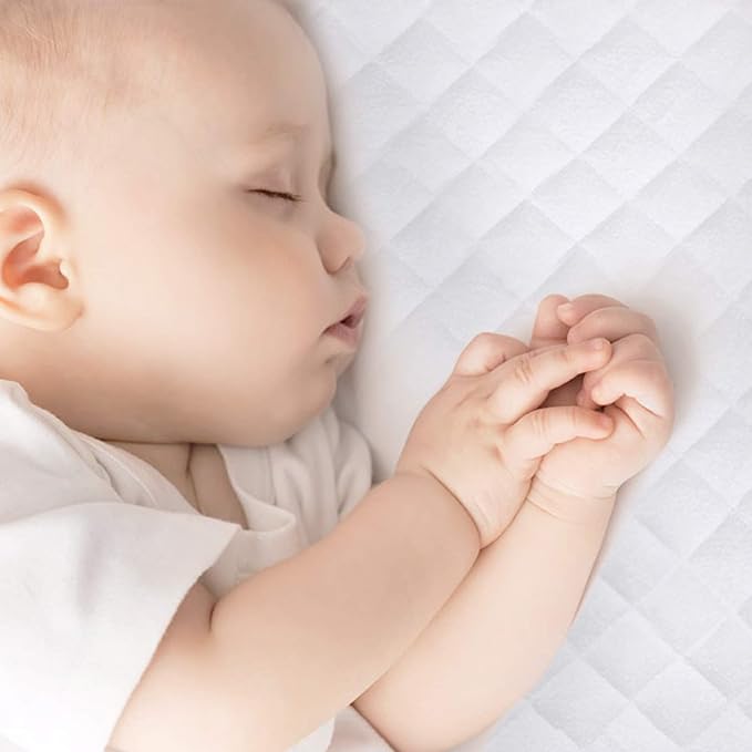 Waterproof Bassinet Mattress Pad Cover Compatible with Graco Sense2Snooze Bassinet, 2 Pack, Ultra Soft Surface, Breathable and Easy Care