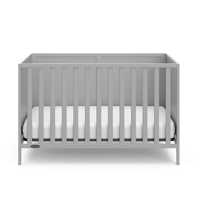 Graco Theo 3-in-1 Convertible Baby Crib (Pebble Gray) - GREENGUARD Gold Certified, Converts to Toddler Bed & Daybed, Fits Standard Full-Size Baby Crib Mattress, 4 Adjustable Mattress Heights