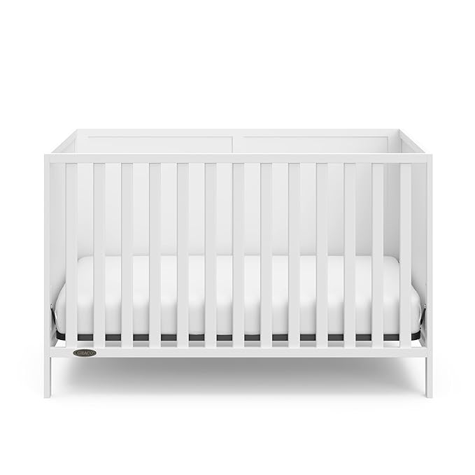 Graco Theo 3-in-1 Convertible Baby Crib (White) - GREENGUARD Gold Certified, Converts to Toddler Bed & Daybed, Fits Standard Full-Size Baby Crib Mattress, 4 Adjustable Mattress Heights