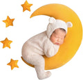 IGMaryBox Baby Moon Star Pillow Newborn Posing Pillow Newborn Photography Prop Infant Photography Posing Pillows（Yellow