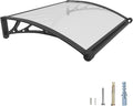 40''*40'' Window and Door Exterior, UV/Rain/Snow/Sunlight Protection Sheet,UPF 50+ Polycarbonate Overhang Canopy,House Overdoor Awnings for Door Entrance Outside/Patio/Porch/Deck