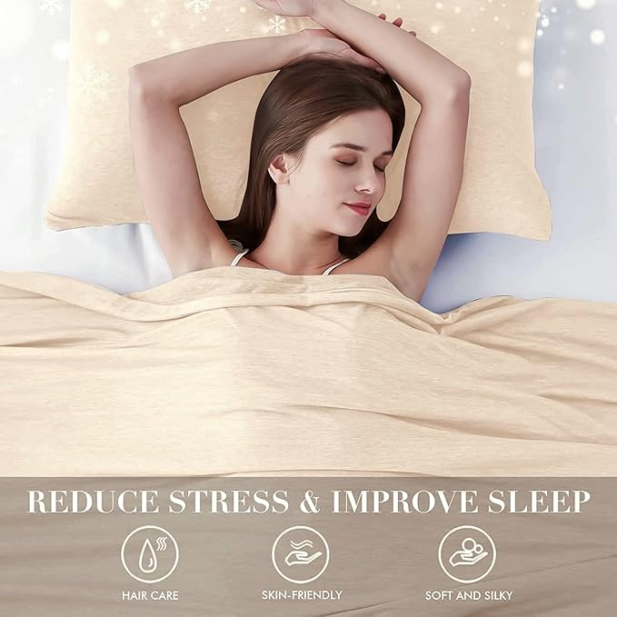 Cooling Blanket Keep Cool in Hot Summer, 51 X 67in Twin or Baby Size Blanket for Adults,Children, Babies Japanese Q-Max >0.5 Technology Arc-Chill Cooling Fiber, Breathable Comfortable All-Season-Beige