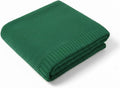 Baby Knit Blanket Soft Cotton Lightweight Newborn Blanket for Crib Stroller Toddler Nursery Shower Gift Cozy Breathable Travel Swaddle Wrap Green 36 x 28 Inches