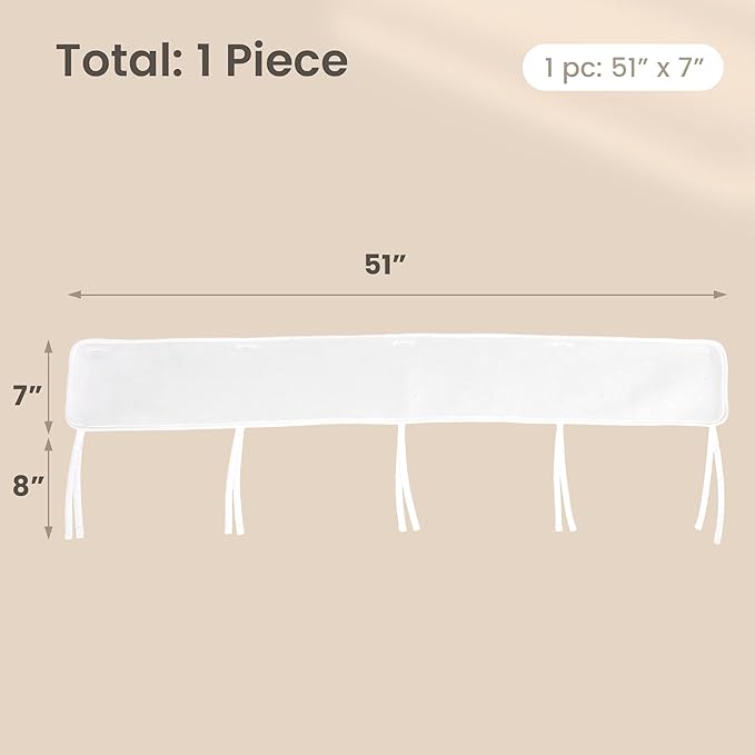 CHIPCHIP 1-Pack Mesh Fabric, 1 Long Panel 51"x7", No Pocket