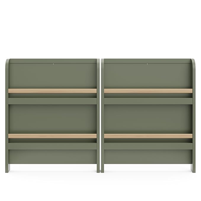 Graco Read-with-Me 4-in-1 Convertible Crib with Drawer (Olive with Driftwood) - GREENGUARD Gold Certified Converts to Toddler Bed, Daybed, and Functional Bookshelves