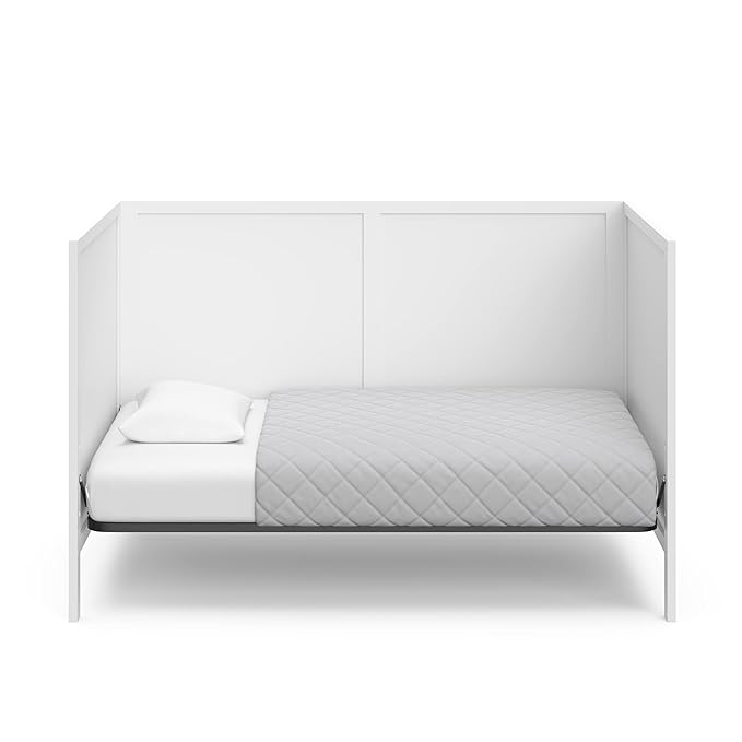 Graco Theo 3-in-1 Convertible Baby Crib (White) - GREENGUARD Gold Certified, Converts to Toddler Bed & Daybed, Fits Standard Full-Size Baby Crib Mattress, 4 Adjustable Mattress Heights