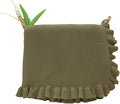 Cotton Baby Blanket with Ruffle Edge Soft Breathable Newborn Blanket for Boys & Girls, Lightweight Knit Throw for Crib, Stroller & Nursery Multiple Colors Available Green 30x40