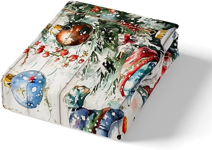 Cartoon Snowman Duvet Cover Set Queen Size,Xmas Tree Winter Snow Merry Christmas Bedding Set,Boys Girls Room Decor,Wooden Plank Rustic Comforter Cover,White Quilt Cover,2 Pillowcases,No Comforter