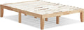 KOMFOTT 14 Inches Wood Platform Bed Frame Full Size, Wooden Mattress Foundation with Rubber Wood Frame, Strong Slats Support, No Box Spring Needed, Bed Frame (Natural)