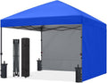 ABCCANOPY Easy Pop up Canopy Tent with 2 Sidewalls for Outdoor Sun Blocking or Rain Protection,10x10, Royal Blue