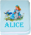 CafePress Alice in Wonderland Blue Baby Blanket, Super Soft Newborn Swaddle