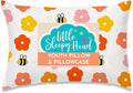 Little Sleepy Head Youth Pillow with Pillowcase 16x22, Soft Jumbo Toddler Pillows, Hypoallergenic Pillow Case - Best Kids Pillows for Sleeping, Perfect Kids Travel Pillows (Bee Happy)